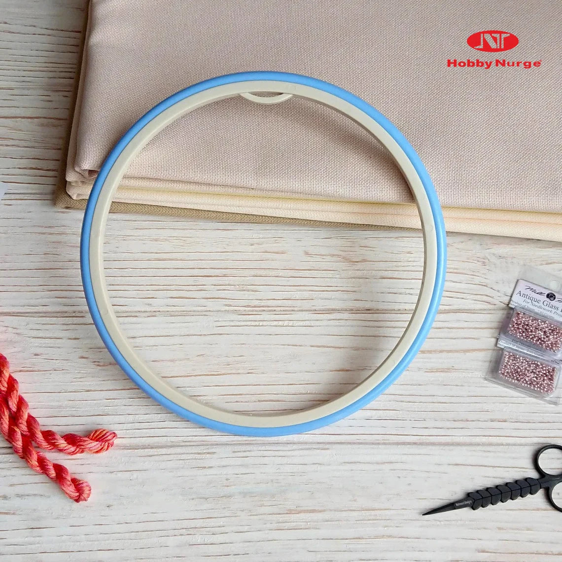 Embroidery Hoops - Plastic Embroidery Hoop With Elastic Fastening, Round